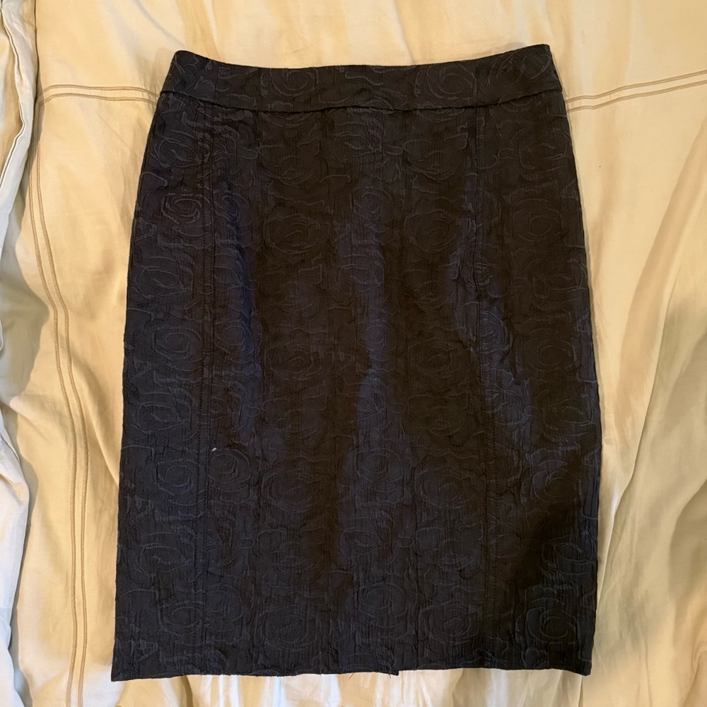 Vanessa Virginia Black Textured Skirt